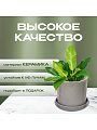 Горшок керамика, 21.5х21 см, для цветов, светло-серый, Лидер №1, 4082 - фото 8