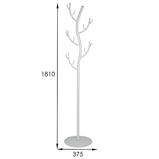 Вешалка-стойка 37.5х181 см, ЗМИ, сталь, 45 кг, Дерево, ВНП 211 БС, серебро