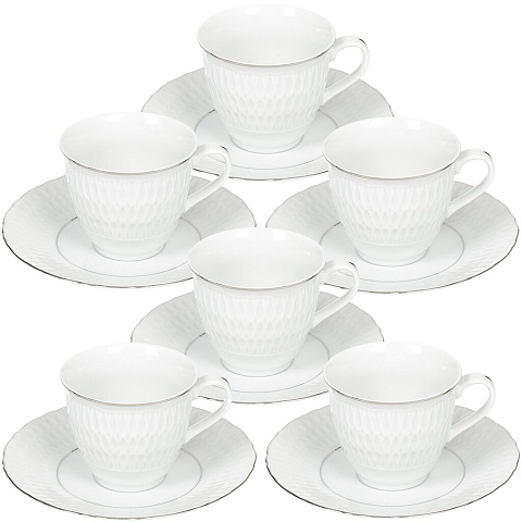 Набор чайный фарфор, 12 предметов, на 6 персон, 220 мл, Cmielow, Sofia, 4012881 Sofia B358