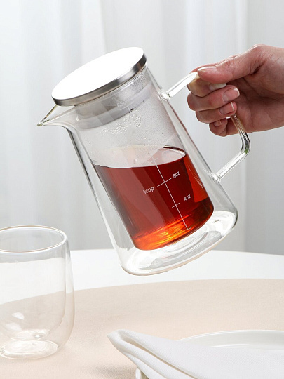 Чайник заварочный стекло, 0.65 л, Barouge, Brewing Pot, BF-518