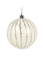 Набор шаров 3 шт, белый с серебром, 8 см, Y4-9473 - фото 2