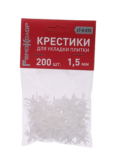 Крестики для плитки 1.5 мм, 200 шт, Remocolor, 47-0-015