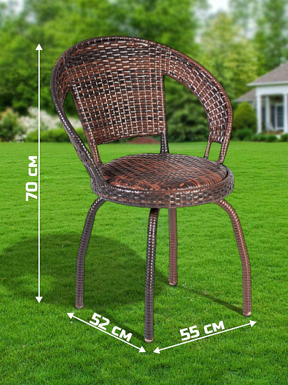 Мебель садовая Жасмин, стол, 55х55х60 см, 4 стула, 100 кг, 55х52х70 см, C010059