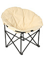 Кресло складное 82х80х72 см, Гриб, бежевое, без рисунка, полиэстер 600D, 100 кг