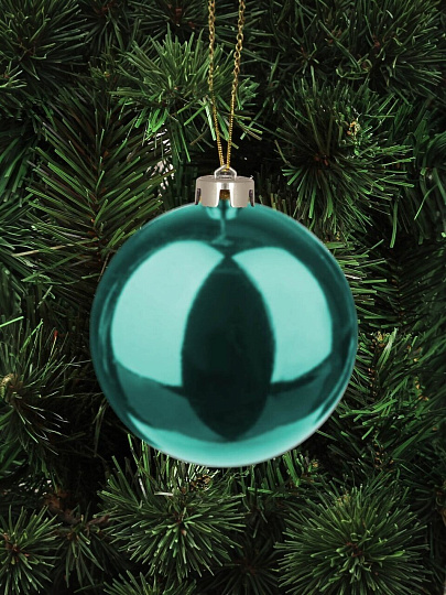 Елочный шар голубой, 12 см, SYQA-0122357