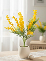 Цветок искусственный декоративный пасхальный, Мимоза, 38 см, в ассортименте, F49-97