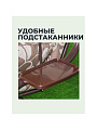 Качели садовые 3-местные, 231х126х147.8 см, 210 кг, Olsa, Варна, с москитной сеткой, подушка, с 1103, сталь - фото 5