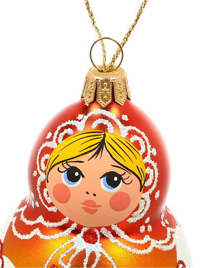 Елочное украшение Елочка, Матрёшка звонкая, 8 см, С1281