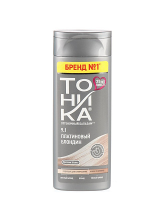 Оттеночный бальзам для волос, Тоника, 9.1, платиновый блондин, 150 мл