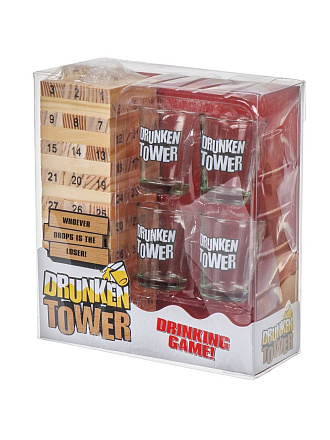 Игра настольная Падающая башня, 20х18.8х7.3 см, + стопки, Y6-6376