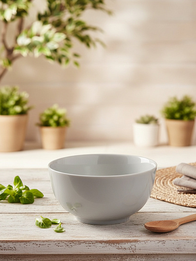 Салатник, стеклокерам, 14.5 см, 0,75л, кругл, Diwali Granit, Luminarc, P0731, жемчужно-серый