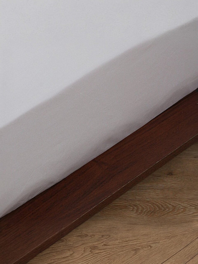 Простыня 2-спальная, 160 х 200 х 25 см, 100% хлопок, поплин, на резинке, Silvano, Тауп