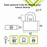 Замок навесной Trodos, BC-HG45-60, 210 052, блистер, цилиндровый, черный, 3 ключа - фото 2