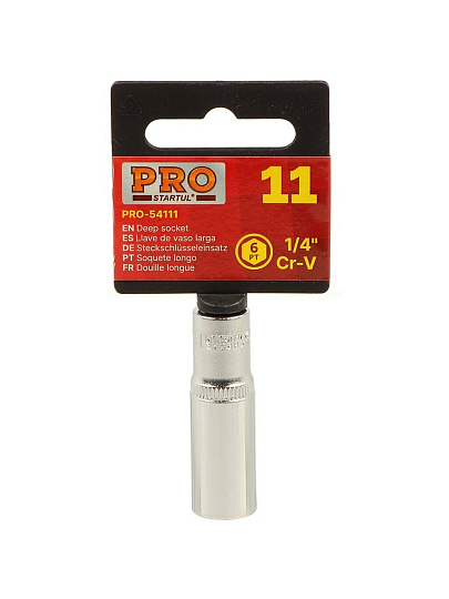 Головка торцевая 6-гранная, 1/4&quot;, 11 мм, глубокая, Startul, PRO-54111