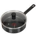 Сотейник алюминий, 24 см, антипригарное покрытие, Tefal, Granit, 04192224, с крышкой, индукция - фото 4