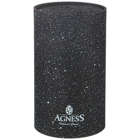 Подставка для ножей Agness "black marble" универсальная,11х18 см, 911-688