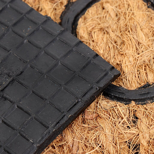 Коврик грязезащитный, 40х60 см, прямоугольный, кокосовое волокно, Следы, Sunstep, 32-081