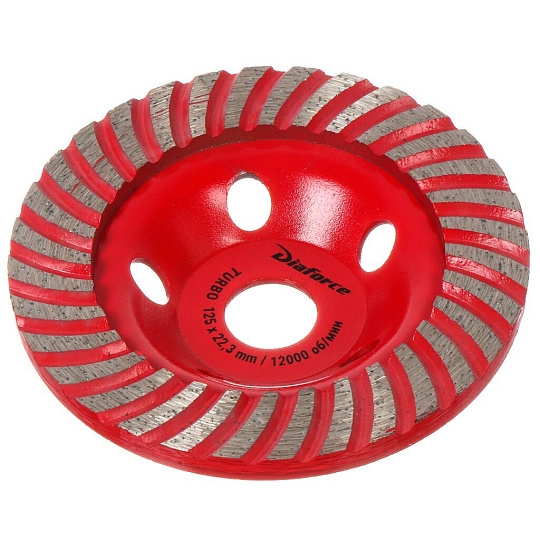 Чашка шлифовальная Diaforce, Turbo, 125 мм, алмазная, 520003