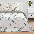 Постельное бельё &amp;quot;Этель&amp;quot; 1.5 сп &amp;quot;Эвкалипт&amp;quot; (вид 1) 143*215 см,150*70*70 см 2 шт, 5418238
