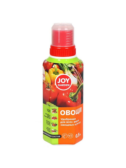 Удобрение Овощи, для овощных культур, жидкость, 500 мл, Joy