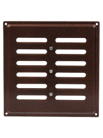 Решетка вентиляционная металл, регулируемая, 200х200 мм, медь, Event, 200х200ВРР