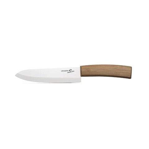 Нож кухонный Atmosphere, Natura, разделочный, керамика, 15.5 см, бамбук, AT-N003
