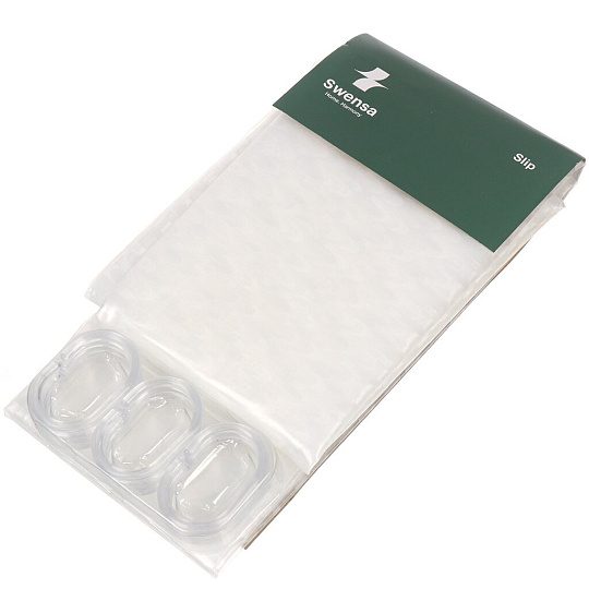 Штора для ванн 180х195 см, полиэстер, Swensa, ЕВА SLIP, прозрачная, SWC-60-09