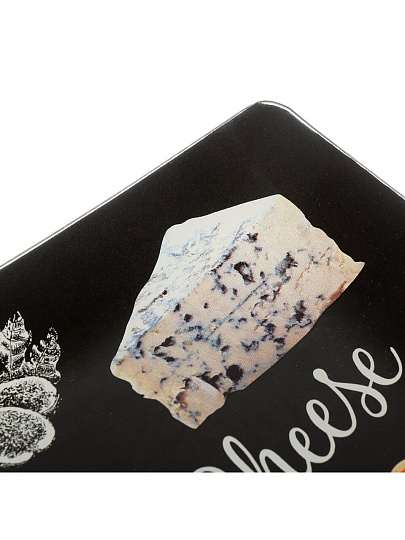 Тарелка десертная сервировочная, стекло, 20х30 см, прямоугольная, Сыр, Daniks