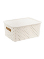 Корзина для хранения, 3 л, 23.5х17.3х10.5 см, прямоугольная, пластик, слоновая кость, с крышкой, Violet, Береста, 521126 - фото 6
