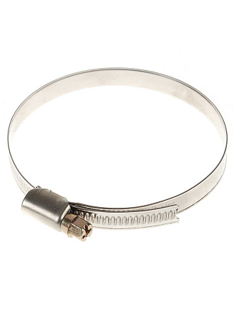 Хомут обжимной червячный, 9 мм, 120-140 мм, нержавеющая сталь, СантехКреп, 1.10.16.