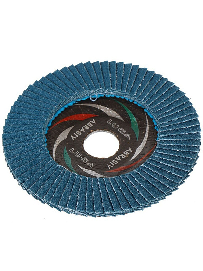 Круг лепестковый торцевой КЛТ1 для УШМ, LugaAbrasiv, диаметр 125 мм, посадочный диаметр 22 мм, зернистость ZK60, шлифовальный