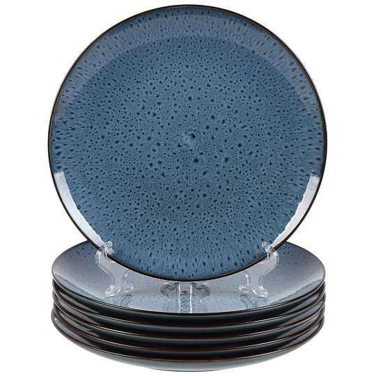 Тарелка обеденная, керамика, 6 шт, 27 см, круглая, Файруза, Daniks