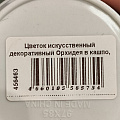 Цветок искусственный декоративный Орхидея в кашпо, 32 см, белый, Y4-7934 - фото 6