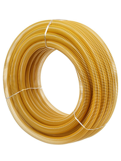 Шланг напорно-всасывающий, ПВХ, диаметр 32 мм, 10 бар, желтый, Tuboflex, Лайт, 30 м