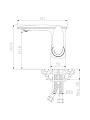 Смеситель для раковины, Rossinka, с картриджем, черный, RS30-11B - фото 2