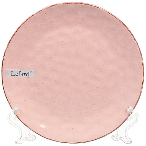 Тарелка десертная, керамика, 19 см, круглая, Отражение Розовая пудра, 191-117