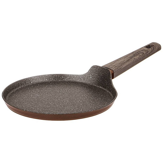 Сковорода блинная Agness &quot;spicy&quot; с &quot;мраморным&quot; антипригар.покрытием 22 см. цвет: шоколад, 947-555