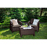 Мебель садовая Corfy weekend, коричневая, стол, 77х57х43 см, 2 кресла, подушка коричнево-серая, 110 кг, 17197786РКС - фото 3