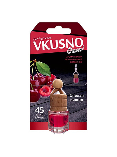 Ароматизатор в машину подвесной, бочонок, Freshco, Vkusno Вишня, AR1VB007