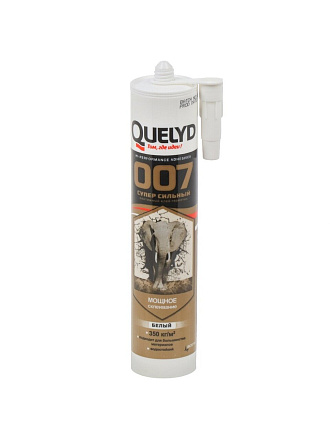 Клей-герметик Quelyd, белый, однокомпонентный, 400 г, 202301100, Супер сильный