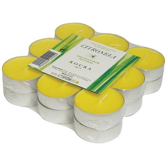 Репеллент от комаров, свеча антимоскитная, с цитронеллой, 12.3х12х11.9 см, Roura, Чайная, 18 шт, 340175.085