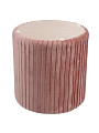 Пуф 32х32х35 см, МДФ, ткань, велюр, до 110 кг, круглый, розовый, Люкс, L030006 - фото 5