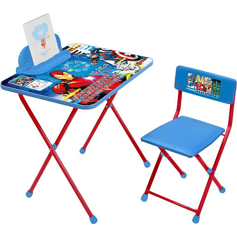 Мебель детская Nika, стол+пенал+стул мягкий, Дисней2 Мстители, металл, пластик, Д2А