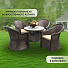 Мебель садовая Green Days, Эльба, коричневая, стол, 80х80х73 см, 4 кресла, подушка бежевая, 150 кг, RSCTL035 - фото 13