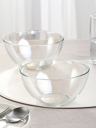 Салатник стекло, круглый, 2 шт, 15.8х7.8 см, подарочная упаковка, Радуга, Glasstar, RN_1449_1