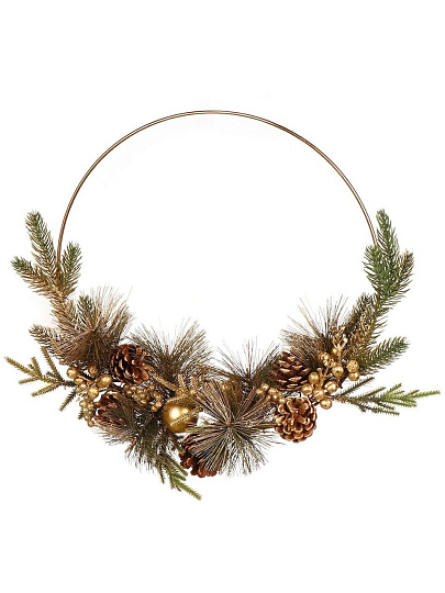 Композиция новогодняя подвесная 41 см, золото, SYSGZSA-4623131