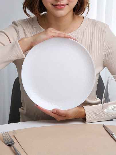 Тарелка обеденная, стеклокерамика, 25 см, круглая, Даймонд, МФК, ZSP100