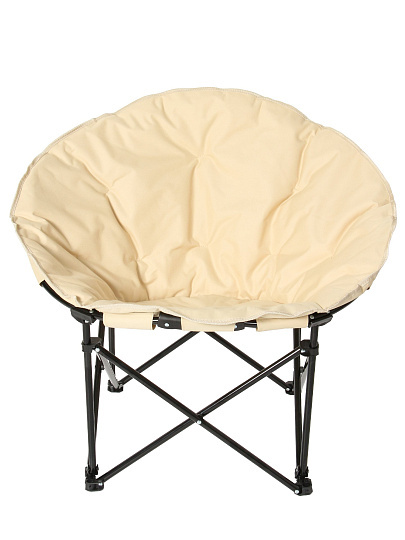Кресло складное 82х80х72 см, Гриб, бежевое, без рисунка, полиэстер 600D, 100 кг