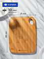 Доска разделочная бамбук, 28х21х1 см, прямоугольная, Daniks, Бамбук, H-1635 - фото 2