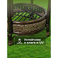 Мебель садовая Диана, стол, 61.5х61.5х62.2 см, 2 кресла, подушка бежевая, 110 кг, IND03 - фото 14